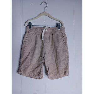 Boys Medium (8) Old Navy Khaki Linen Blend Pull On Shorts